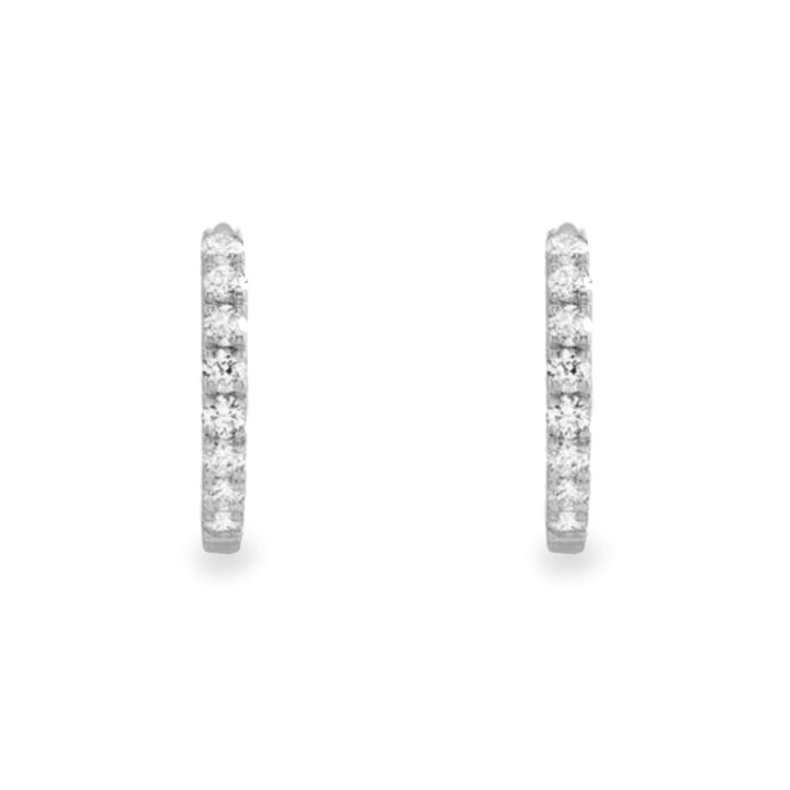 14K diamond huggies - workshopunderground.com