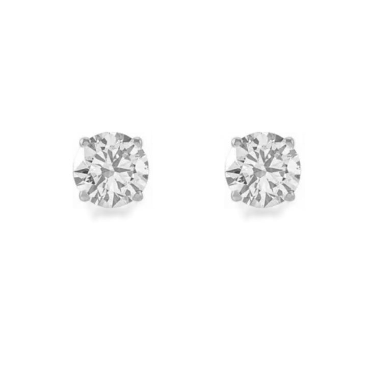 14K diamond stud earrings - 1/2 ctw to 2 ctw - workshopunderground.com