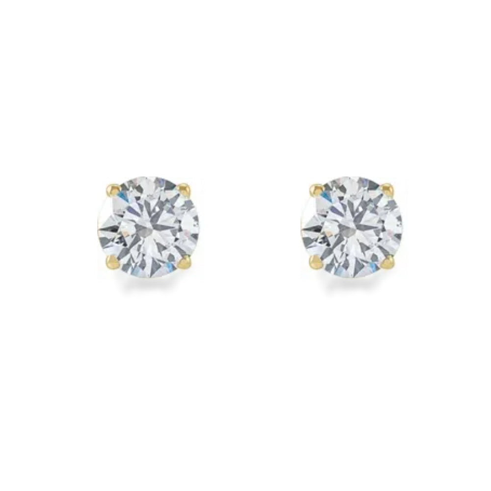 14K diamond stud earrings - 1/2 ctw to 2 ctw - workshopunderground.com