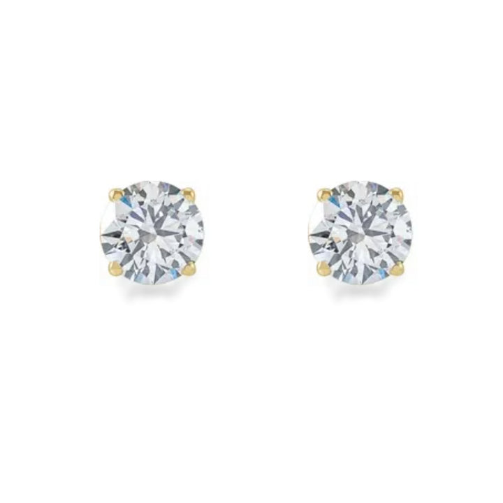 14K diamond stud earrings - 1/2 ctw to 2 ctw - workshopunderground.com