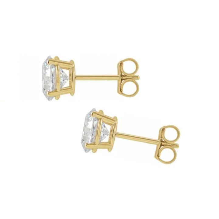 14K diamond stud earrings - 1/2 ctw to 2 ctw - workshopunderground.com