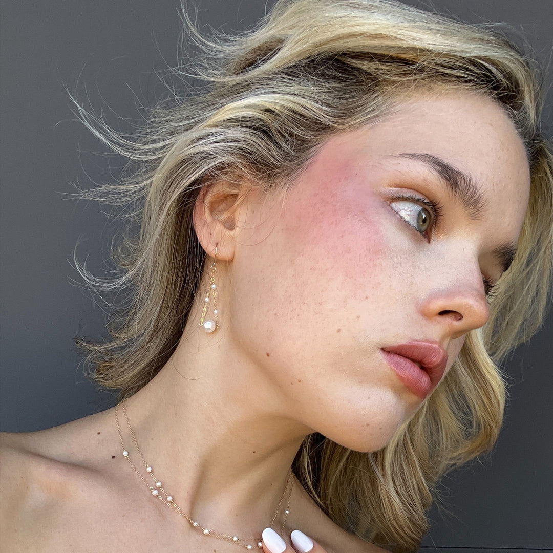 van luna - akoya pearl trapeze earrings - workshopunderground.com