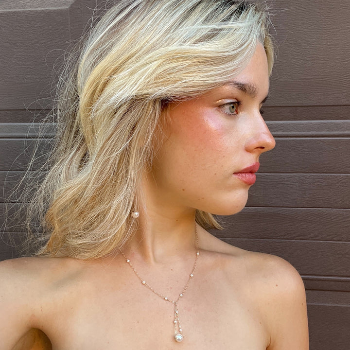 van luna - akoya pearl trapeze necklace - workshopunderground.com