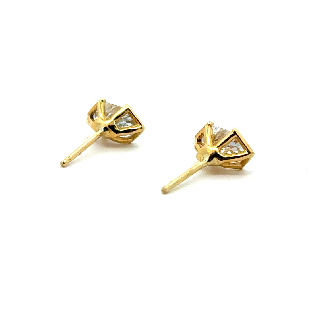 Linea - Elongated Hexagon Stud Earrings - Workshop Fine Jewelry