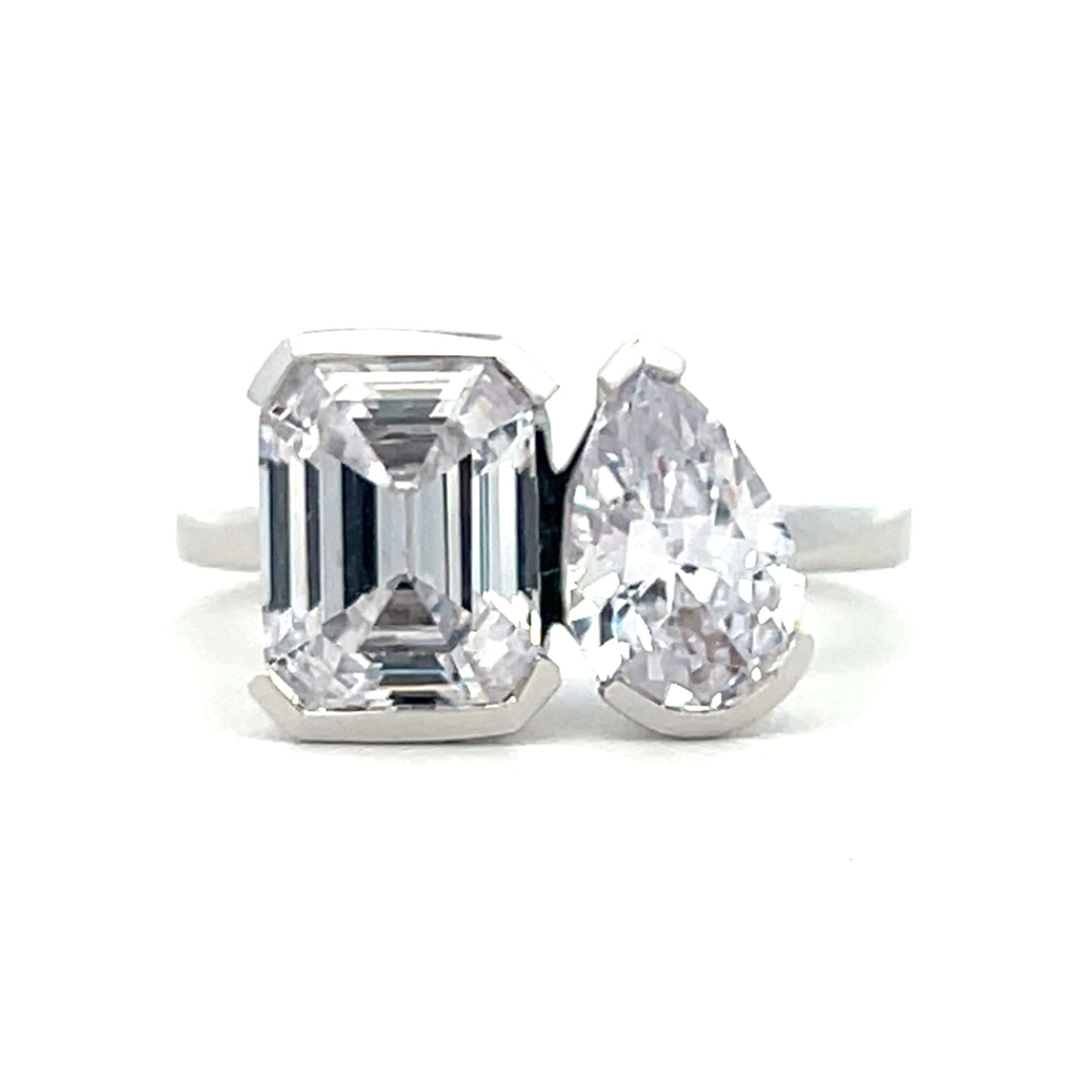 3.5 ctw moi et toi diamond engagement ring - Workshop Fine Jewelry