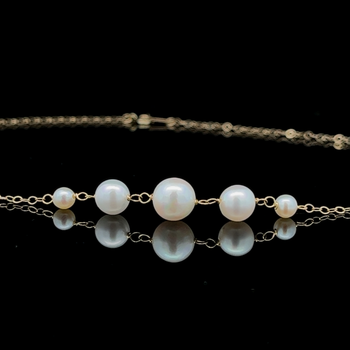 van luna - graduated akoya pearl necklace - workshopunderground.com