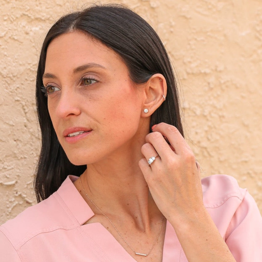 14K diamond stud earrings - 1/2 ctw to 2 ctw - Workshop Fine Jewelry