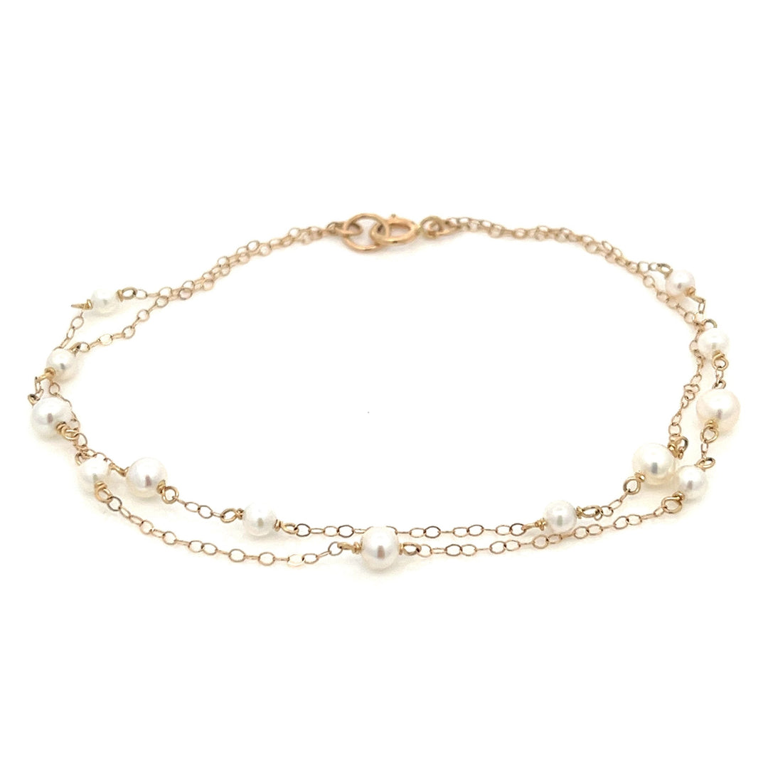 14K van luna - double-layered akoya pearl bracelet - Workshop Fine Jewelry
