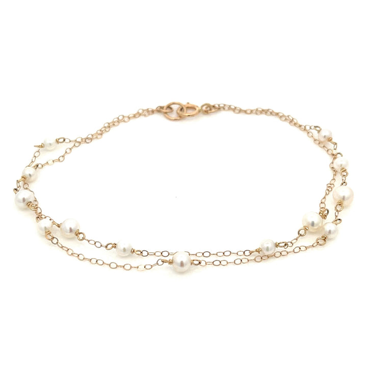 14K van luna - double-layered akoya pearl bracelet - Workshop Fine Jewelry