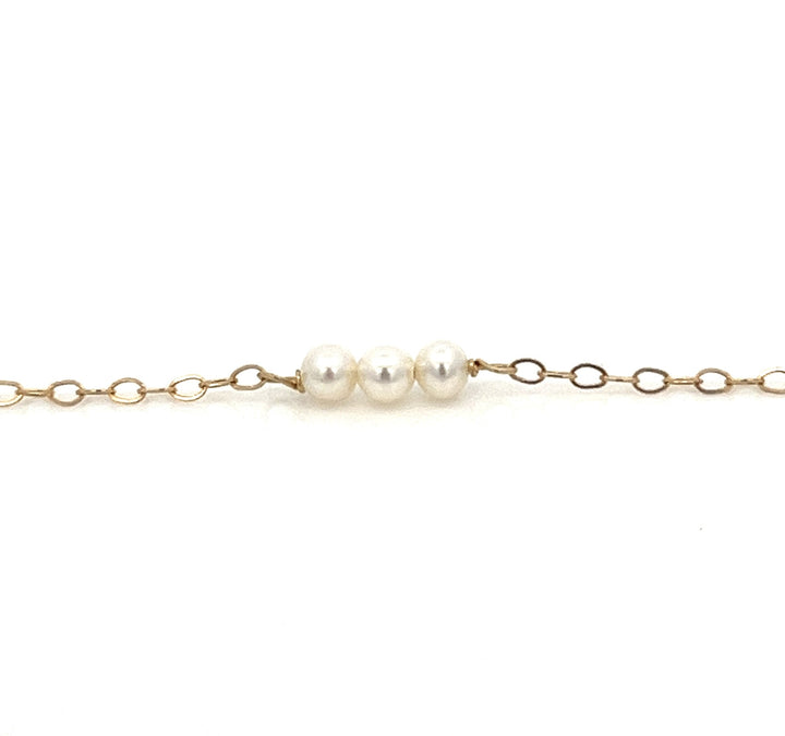van luna - akoya baby pearl triplet bar bracelet - workshopunderground.com