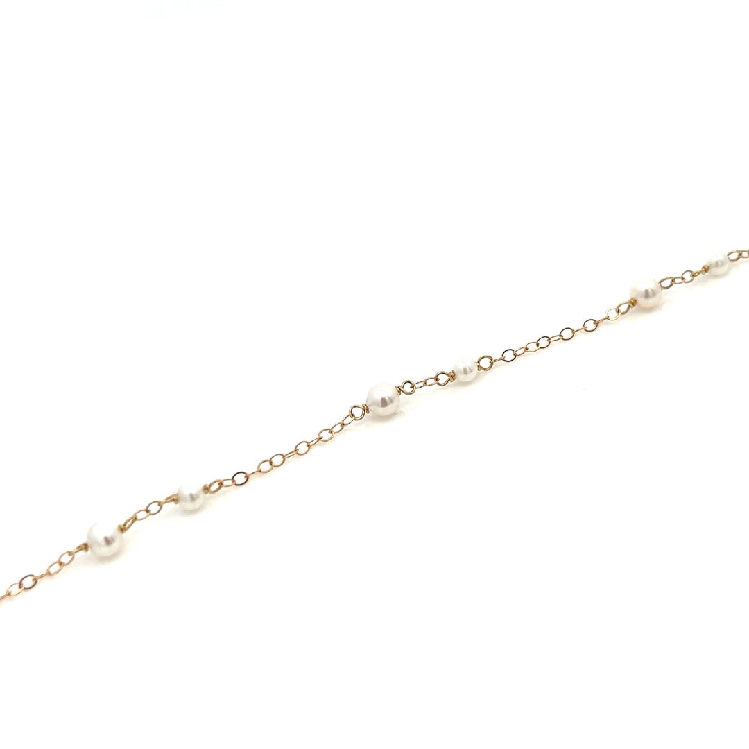 van luna - big & small akoya pearl station bracelet - workshopunderground.com