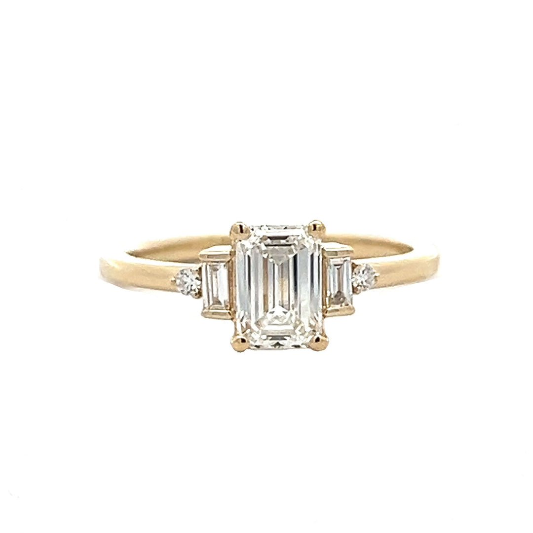 1 ctw emerald-cut diamond engagement ring - Workshop Fine Jewelry