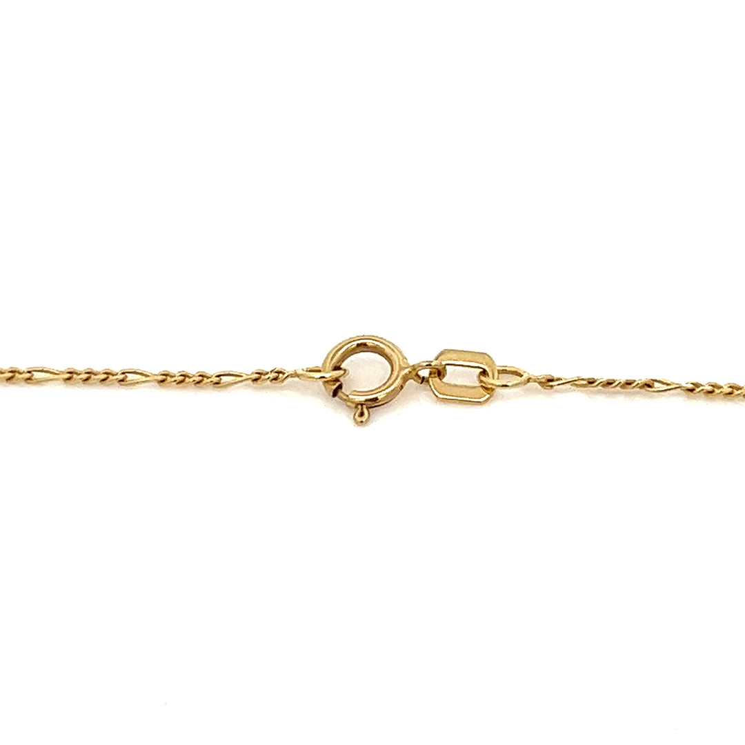 14K solid gold baby figaro chain necklace - workshopunderground.com