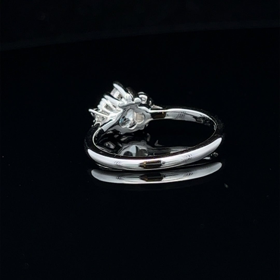 1 5/8 ctw pear diamond engagement ring with diamond accents - workshopunderground.com