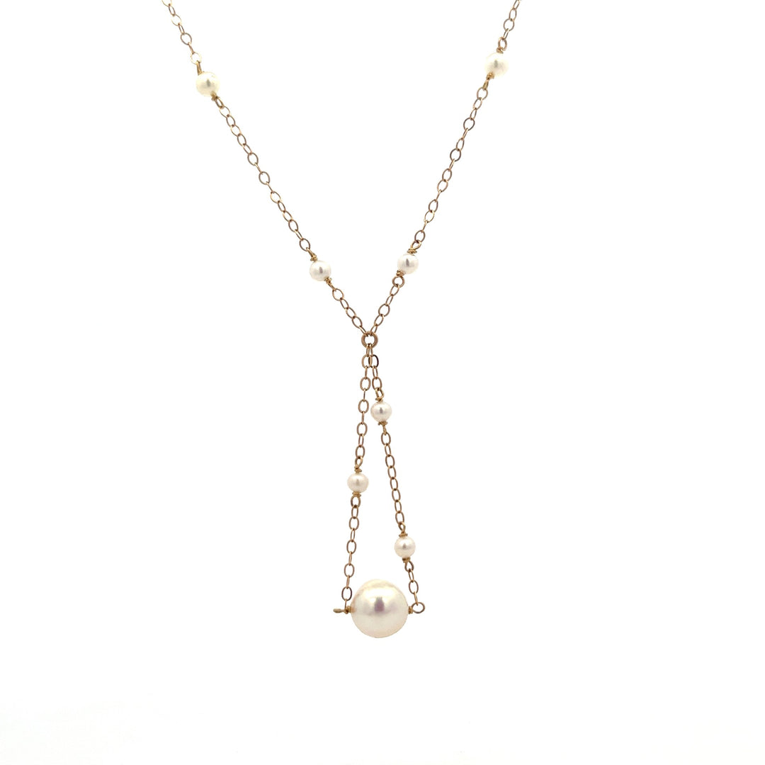 van luna - akoya pearl trapeze necklace - workshopunderground.com