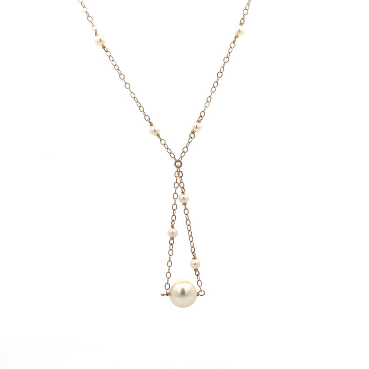 van luna - akoya pearl trapeze necklace - workshopunderground.com