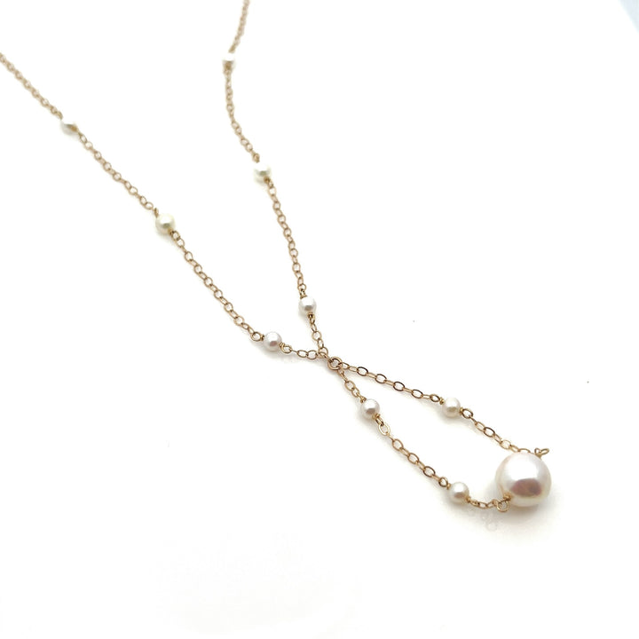 van luna - akoya pearl trapeze necklace - workshopunderground.com