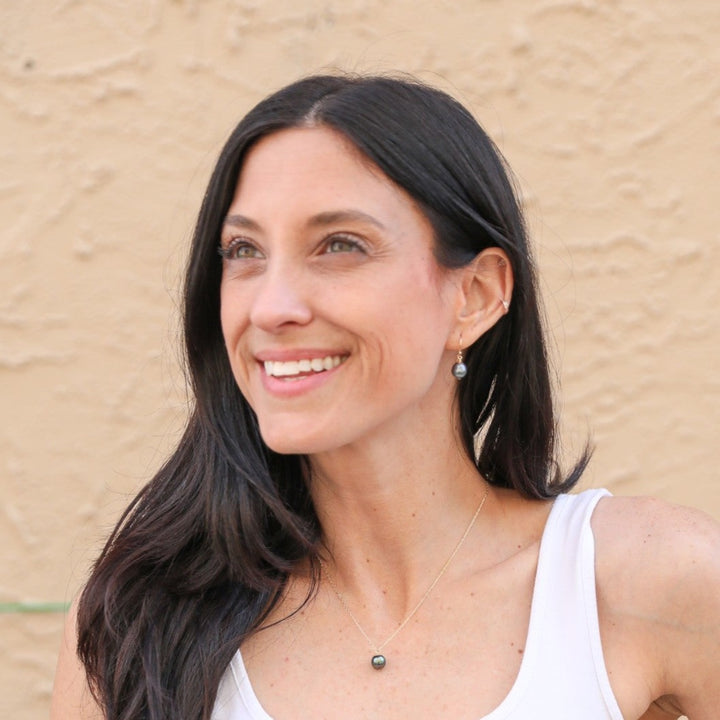 14K van luna - tahitian pearl drop earrings - Workshop Fine Jewelry