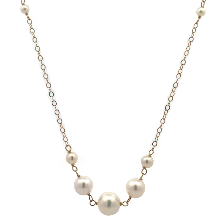 14K van luna - graduated akoya pearl necklace - Workshop Fine Jewelry