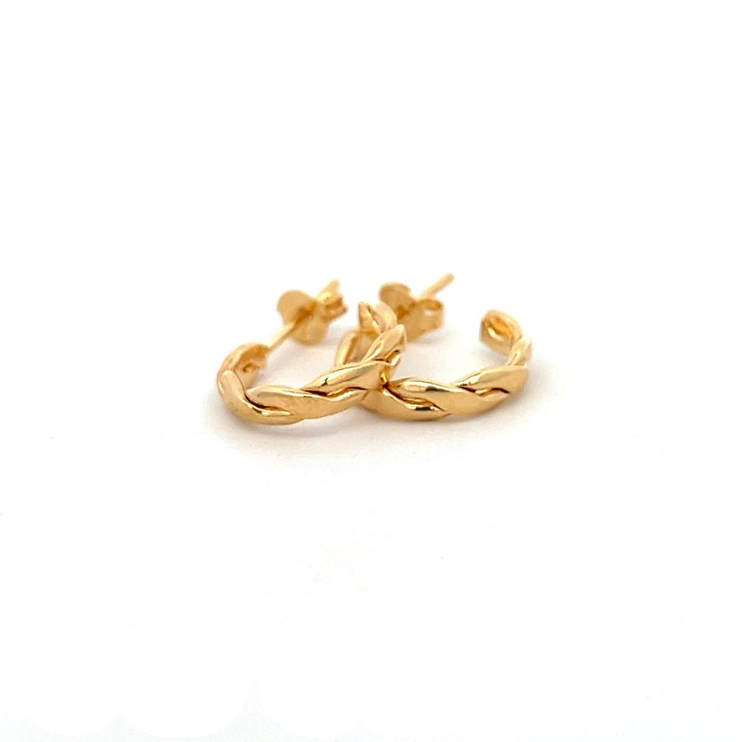 14K-gold-filled braided huggies - workshopunderground.com