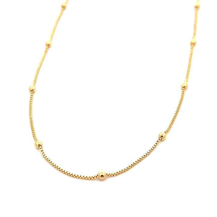 14K-gold-filled ball station necklace - 16" - workshopunderground.com