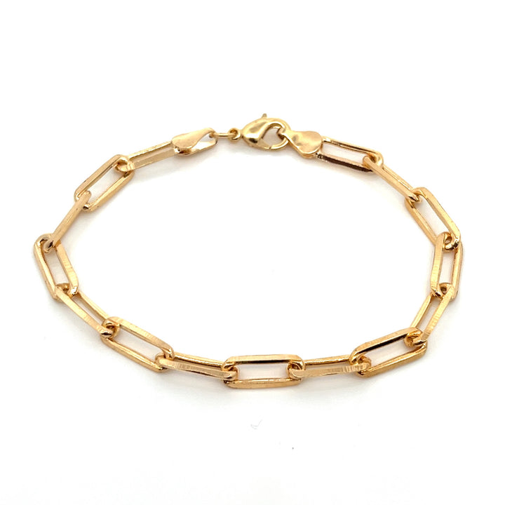 14K-gold-filled bold paperclip chain bracelet - workshopunderground.com