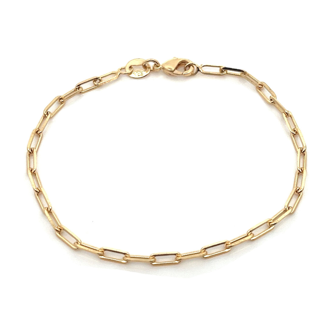 14K-gold-filled paperclip chain bracelet - workshopunderground.com