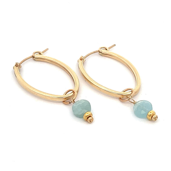 birthstone coin oval hoops - workshopunderground.com