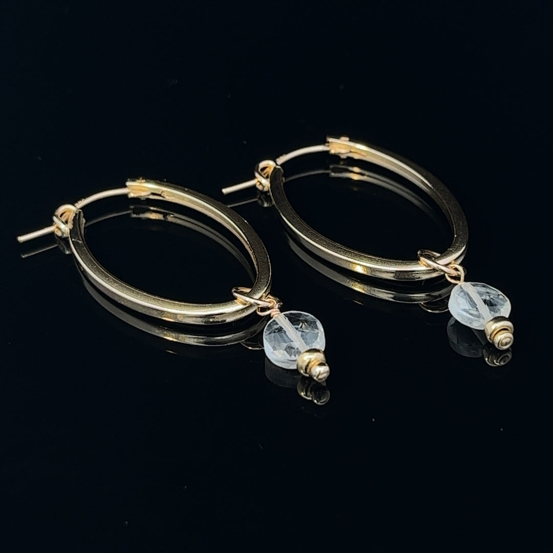 birthstone coin oval hoops - workshopunderground.com