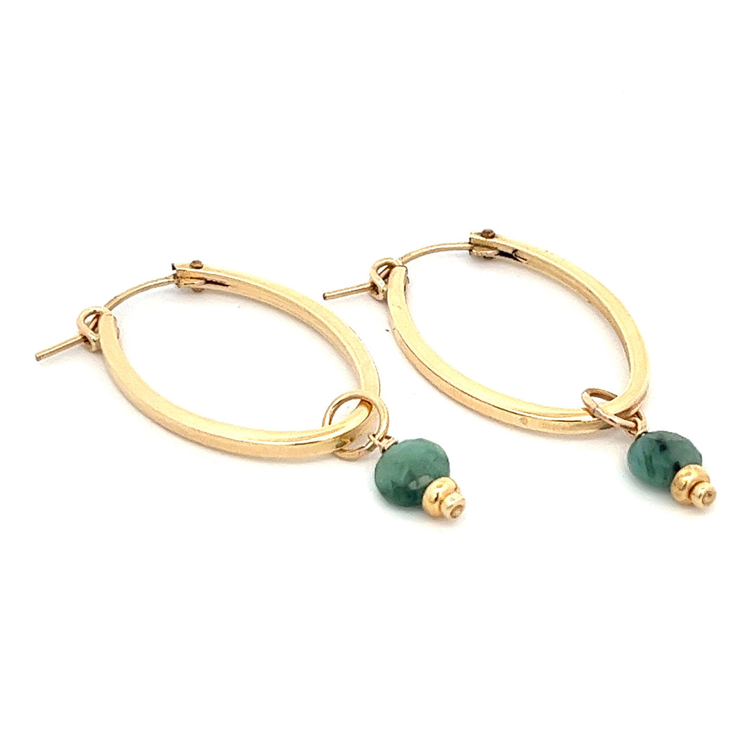 birthstone coin oval hoops - workshopunderground.com