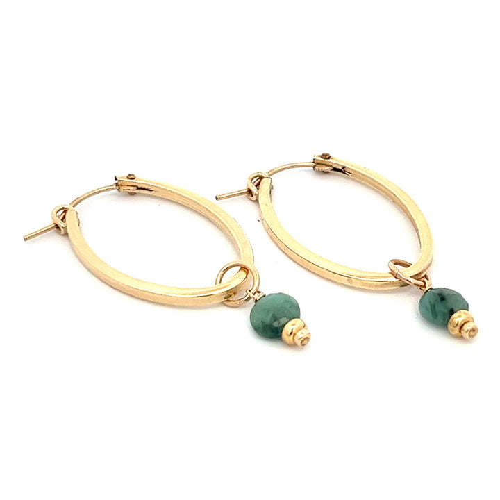 birthstone coin oval hoops - workshopunderground.com