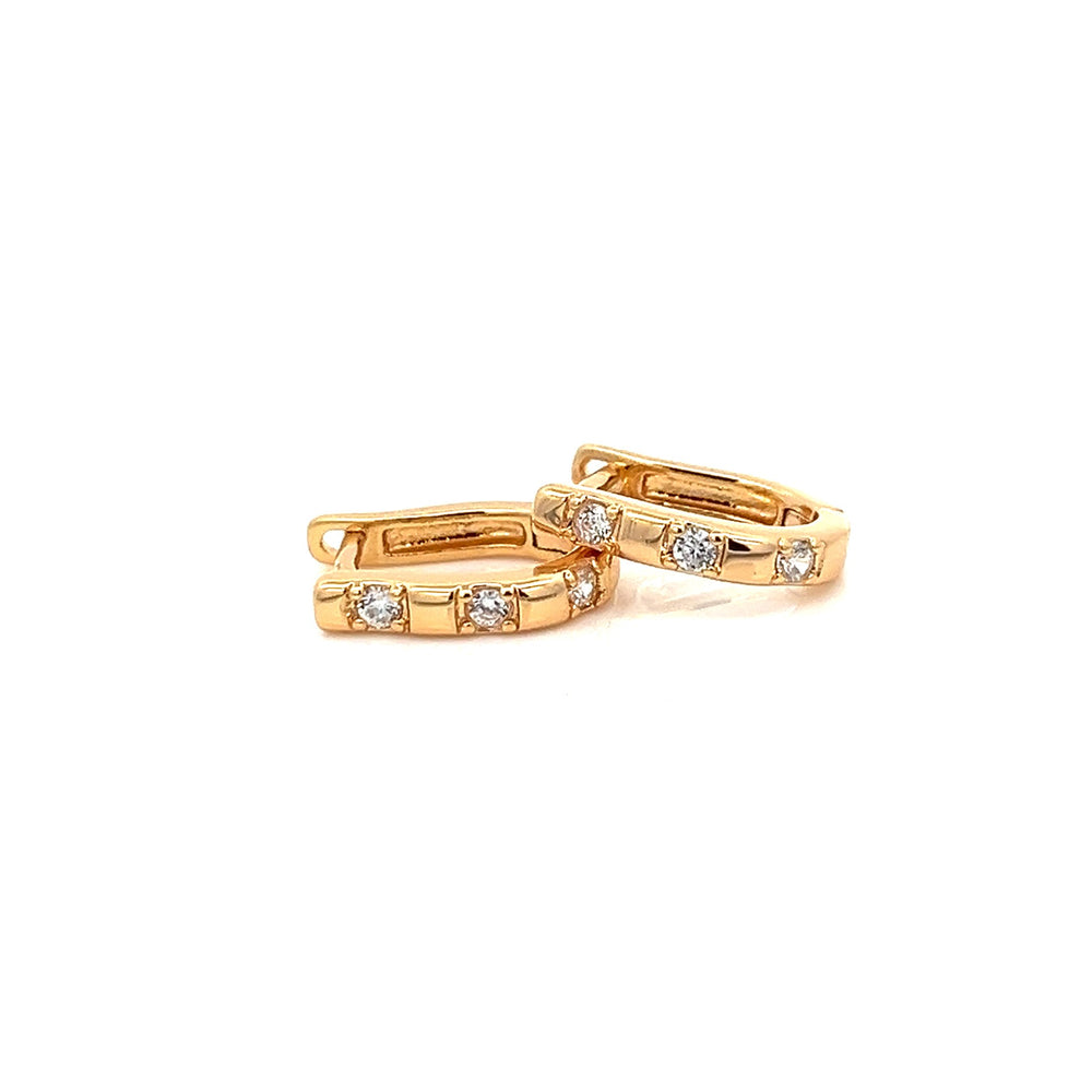 14K-gold-filled sparkly U-hoops - workshopunderground.com