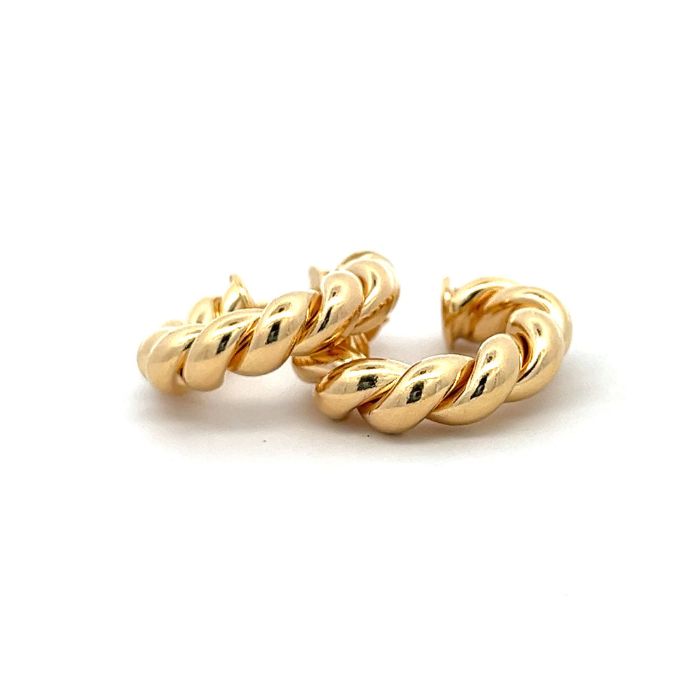 14K-gold-filled puffy twisted huggies - workshopunderground.com
