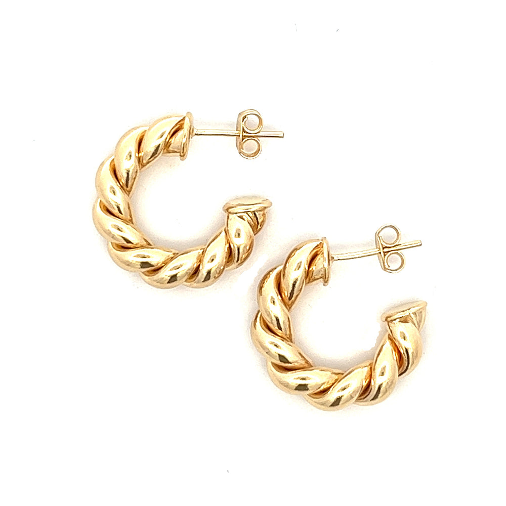 14K-gold-filled puffy twisted huggies - workshopunderground.com