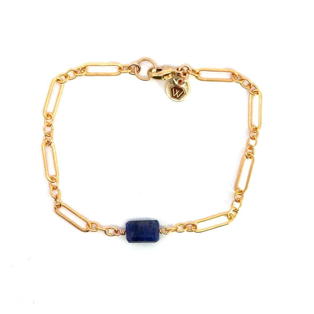 sapphire rounded link bracelet - Workshop Fine Jewelry