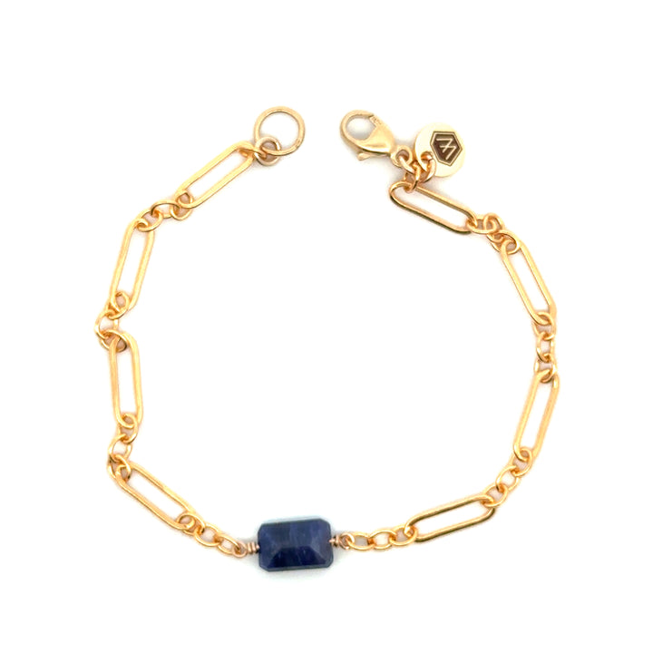 sapphire rounded link bracelet - Workshop Fine Jewelry
