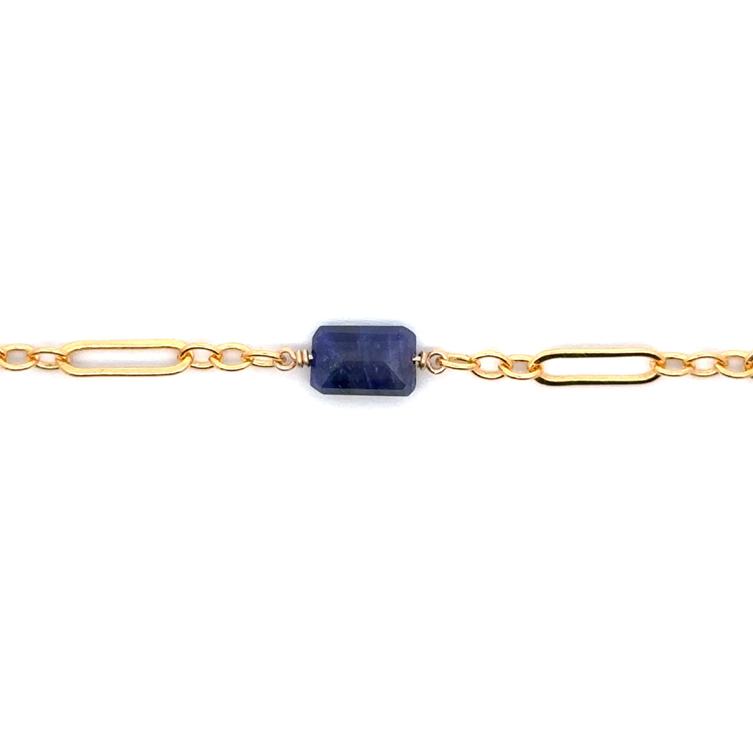 sapphire rounded link bracelet - Workshop Fine Jewelry