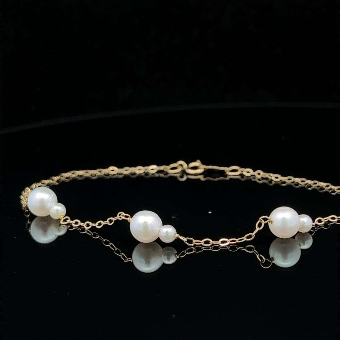van luna - akoya pearl duet three-station bracelet - workshopunderground.com