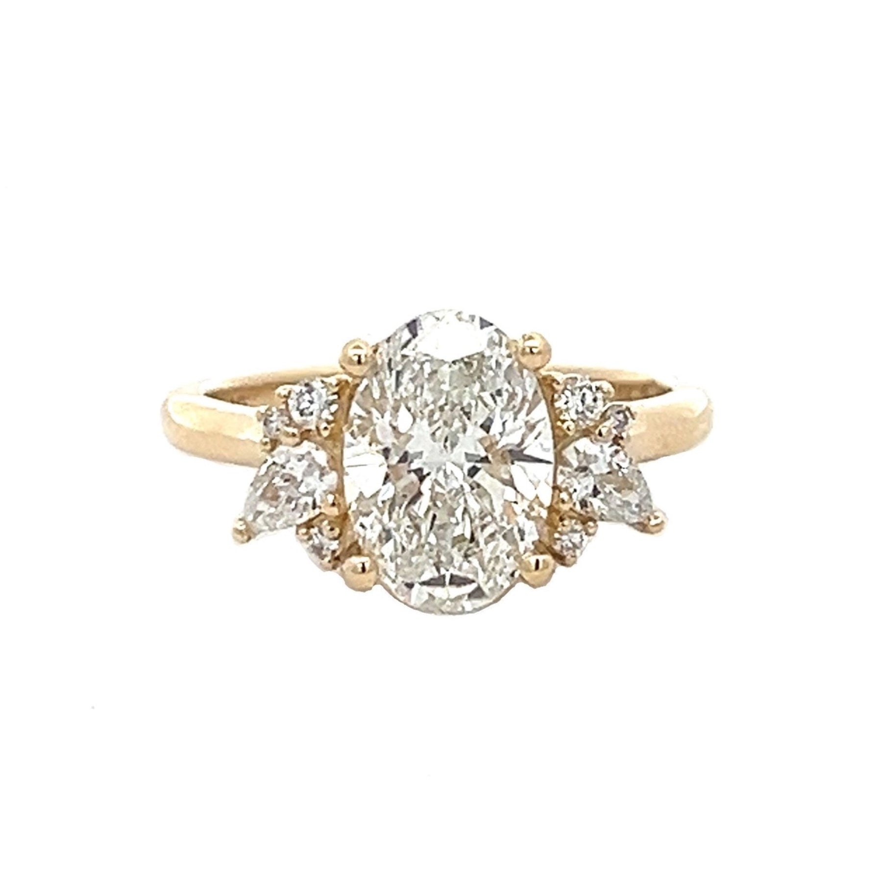 2.75 ctw oval diamond cluster engagement ring Workshop Fine Jewelry
