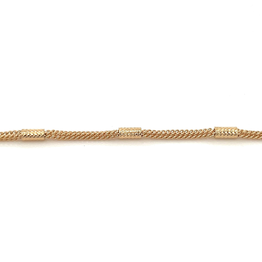 14K-gold-filled three-strand station bracelet - workshopunderground.com