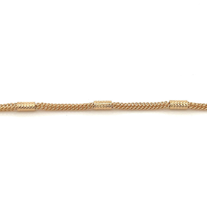14K-gold-filled three-strand station bracelet - workshopunderground.com