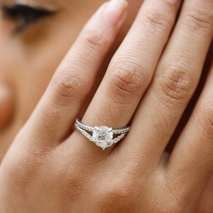 v-shaped contour diamond band
