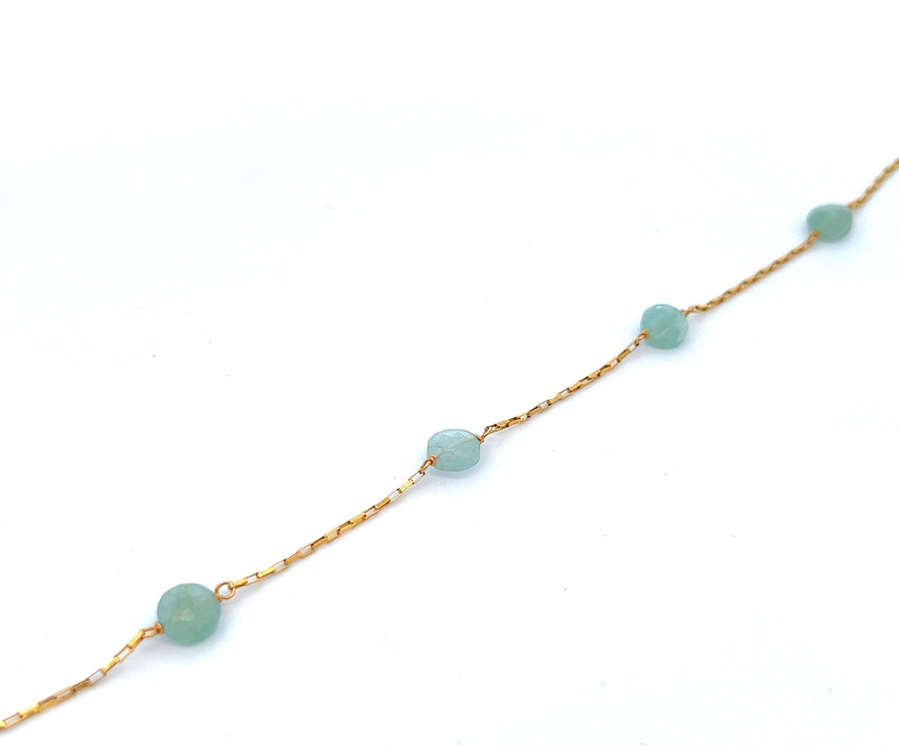 aegean - aquamarine five-station necklace - workshopunderground.com