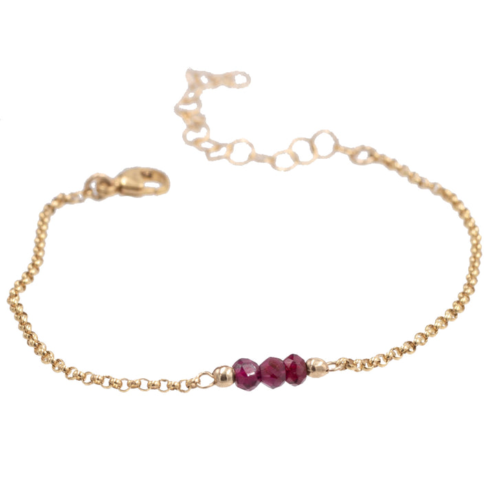 birthstone triplet bracelet