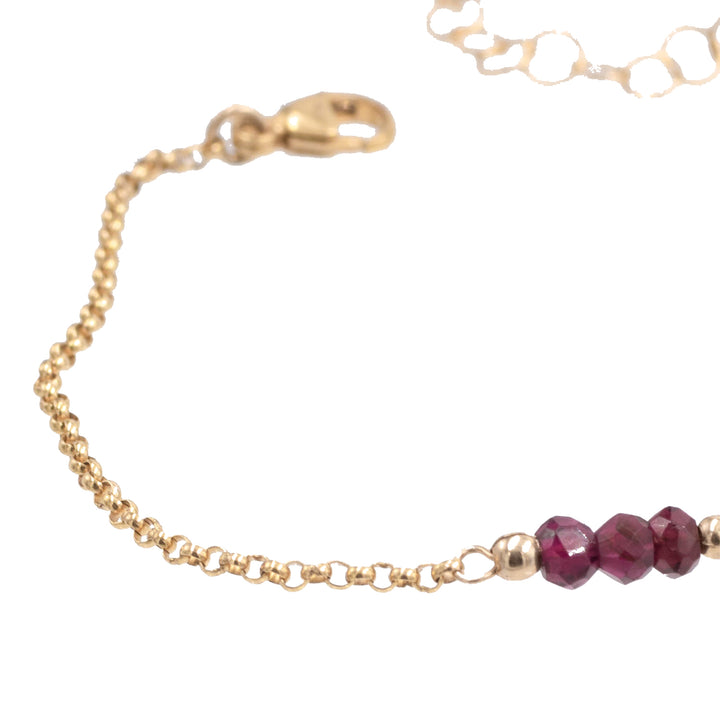 birthstone triplet bracelet