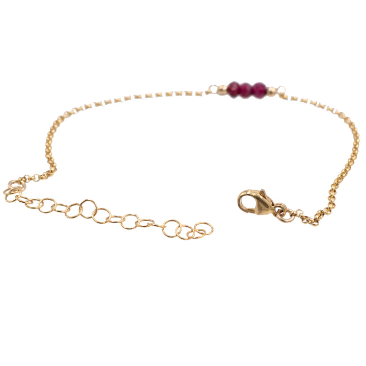 birthstone triplet bracelet