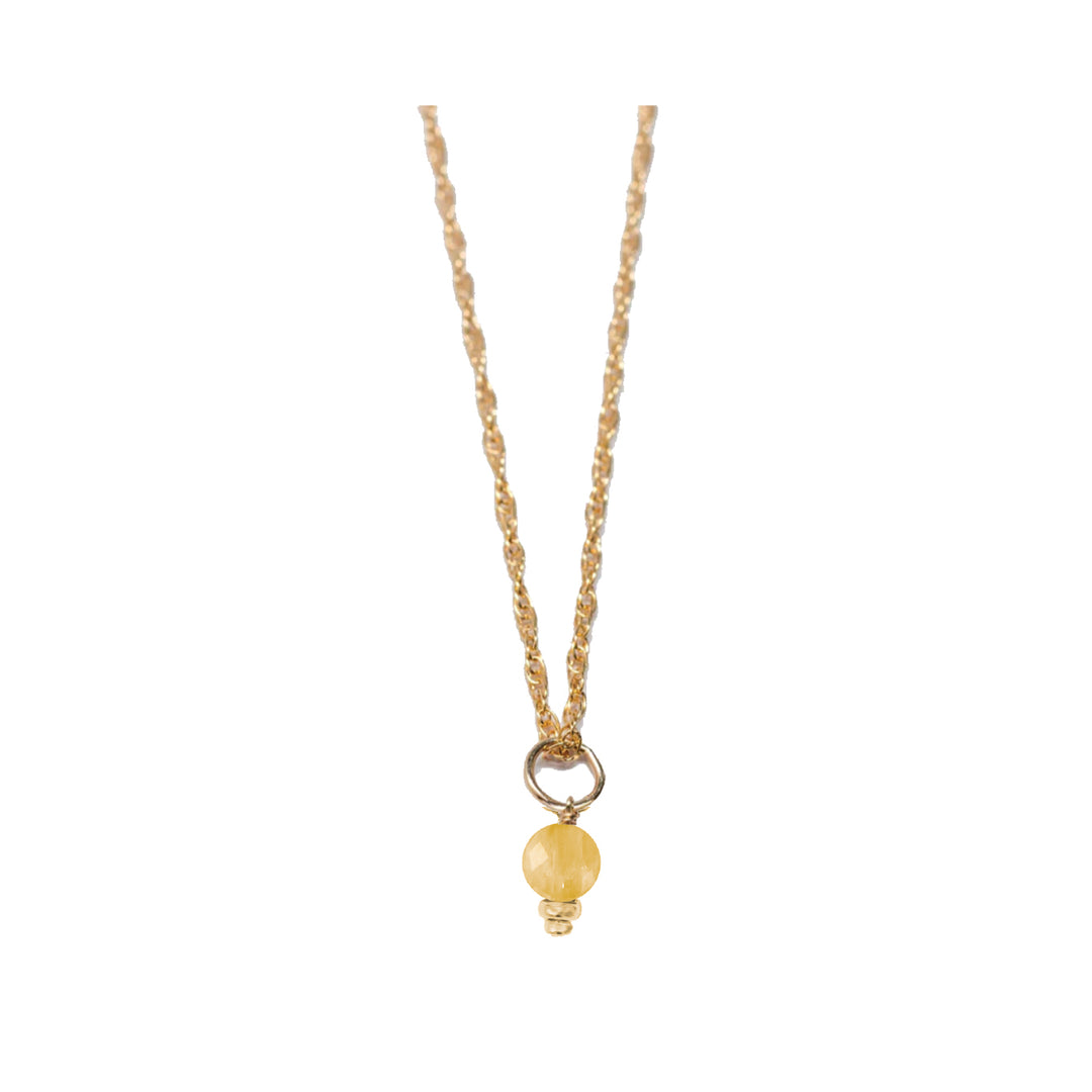 november - citrine - charm necklace