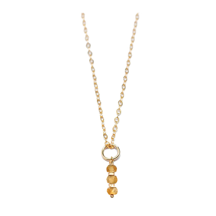 november - citrine - charm necklace