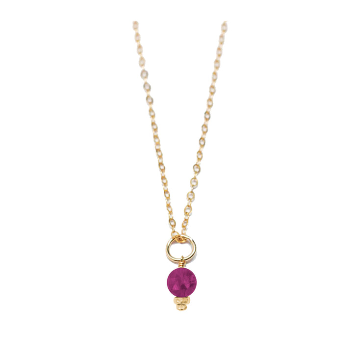 october - tourmaline - charm necklace