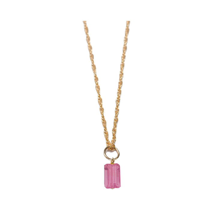 october - tourmaline - charm necklace